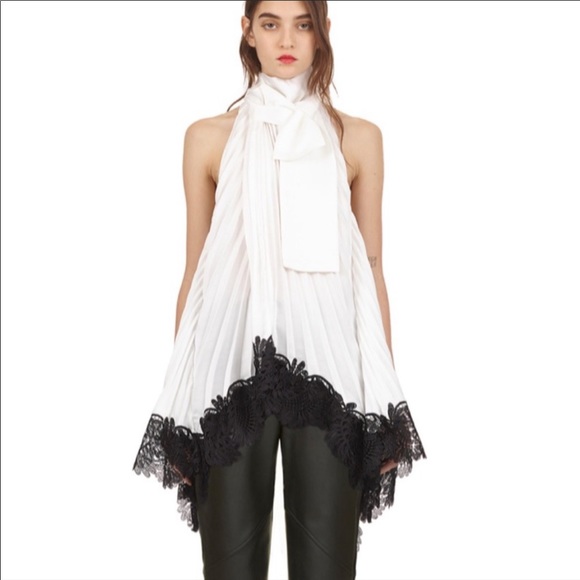 Self portrait Pleated Wrap Top Ivory - Picture 1 of 8